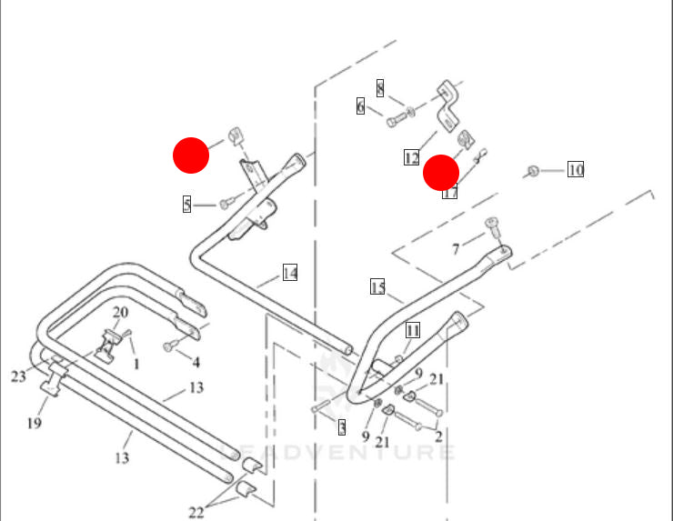 Clip de sacoches Touring Harley Davidson REF OEM 70909-95