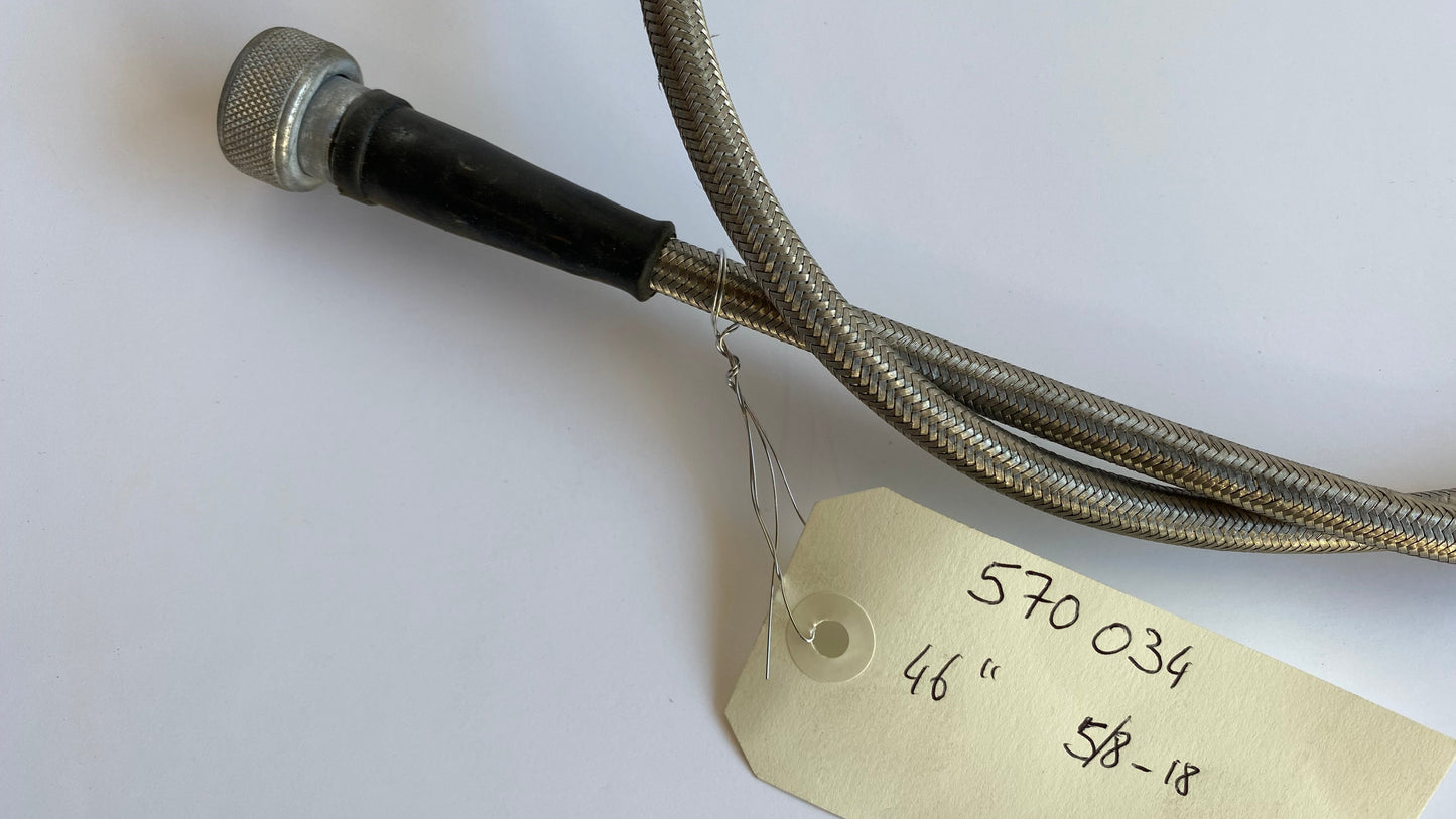 Cable de compteur de vitesse inox 46" shovelhead Harley Davidson REF MCS 570034