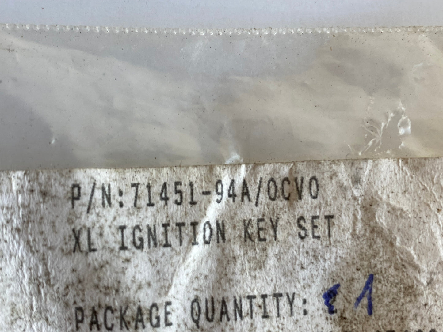Jeu de clés de contact code CVO Sportster Harley Davidson REF OEM 71451-94A