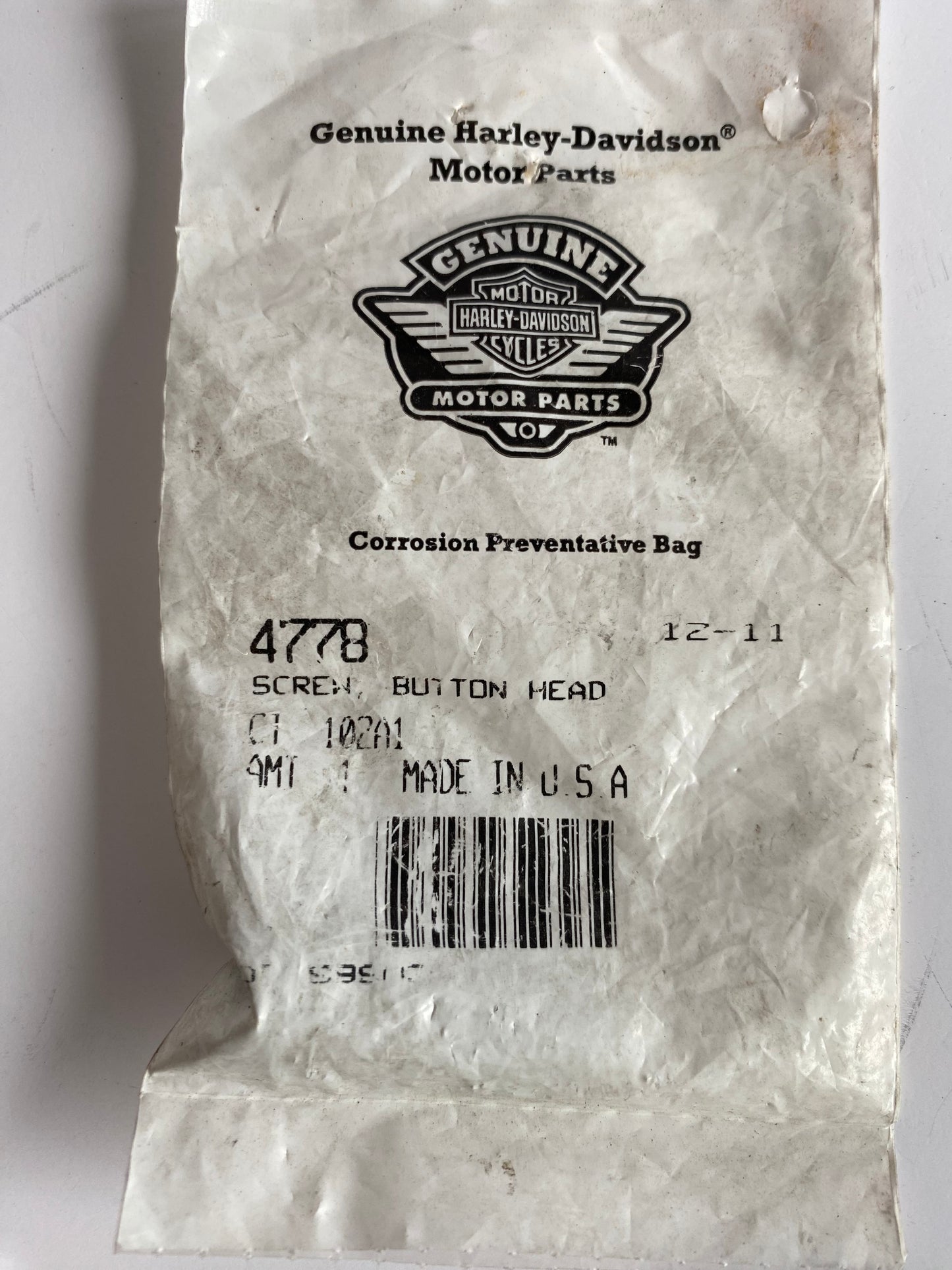 Torx screw 5/16-18 x 1 3/8 Harley Davidson REF OEM 4778