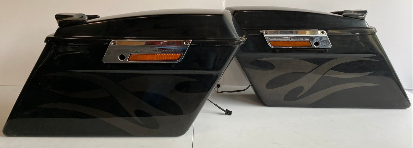 Jeu de sacoches rigides noir Touring Harley Davidson OEM 90752-93 & 90753-93