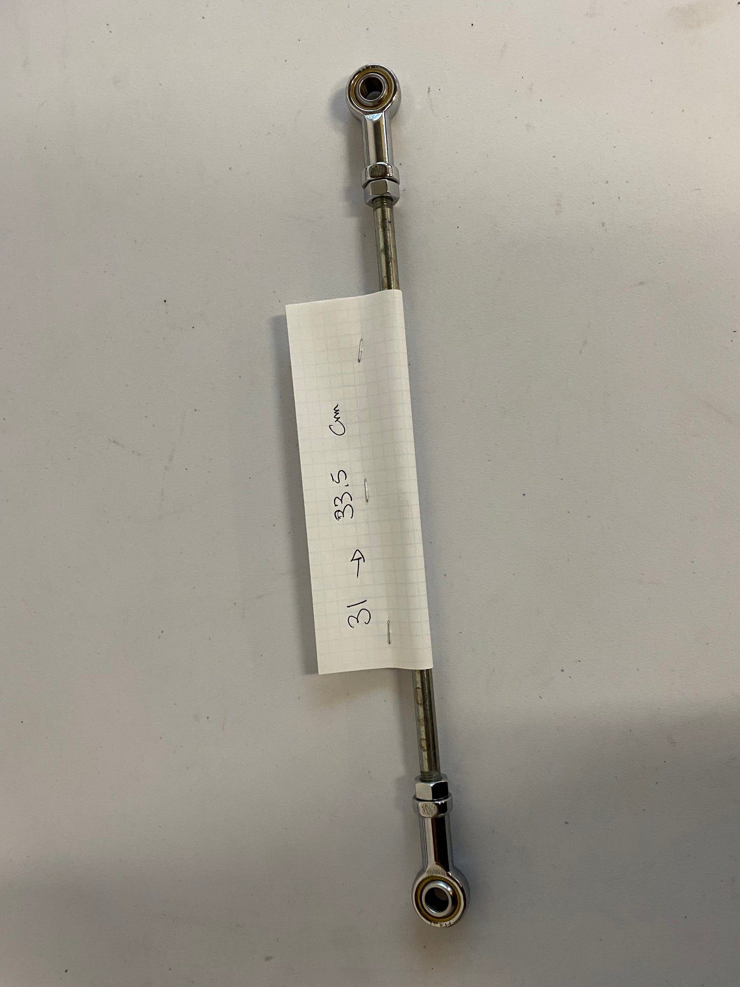 New shift rod ball joints and nickel-plated steel rod Harley Davidson 31=>33.5 cm