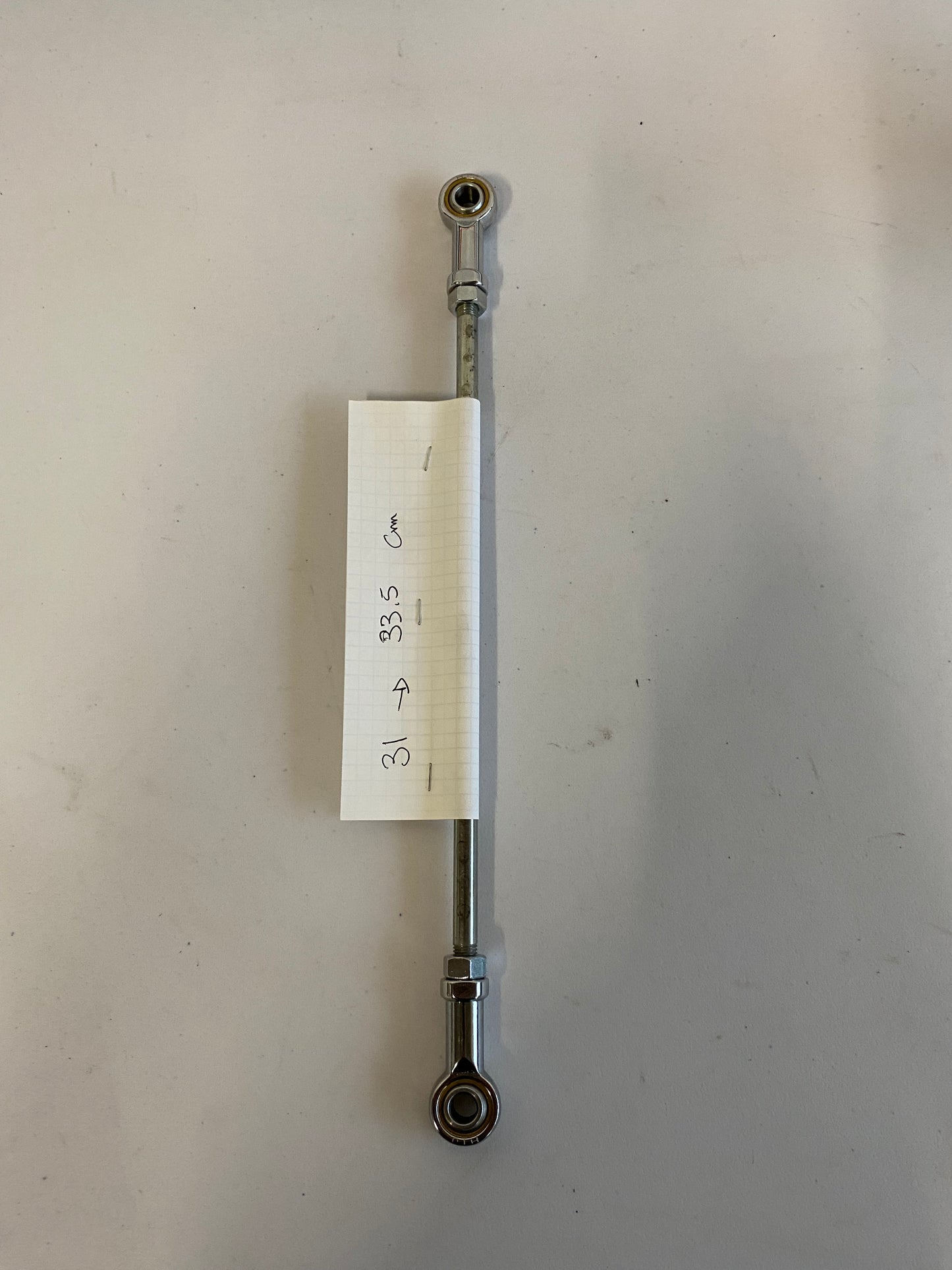 New shift rod ball joints and nickel-plated steel rod Harley Davidson 31=>33.5 cm