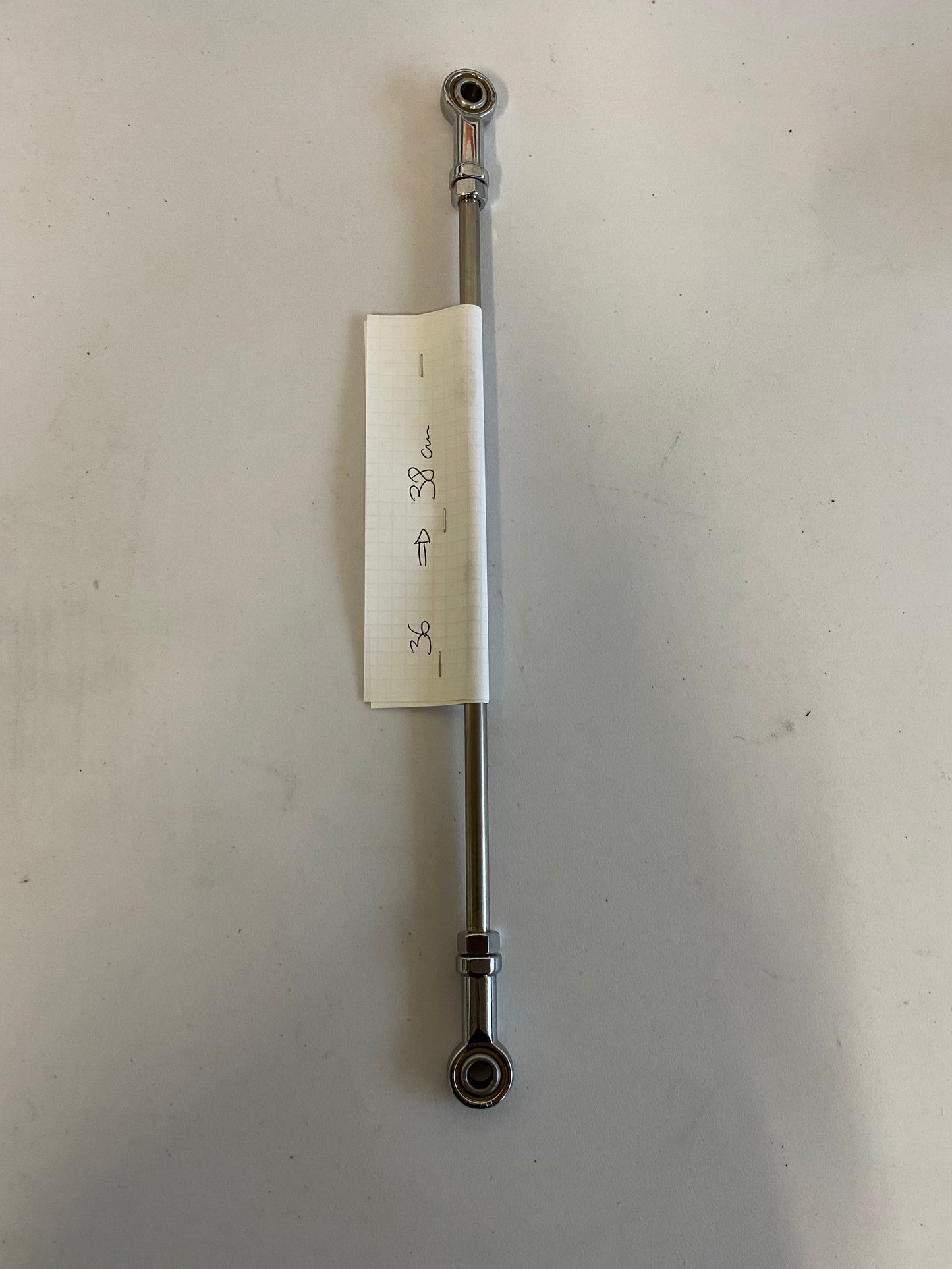 Selector rod with new ball joints and stainless steel rod Harley Davidson 36=>38 cm