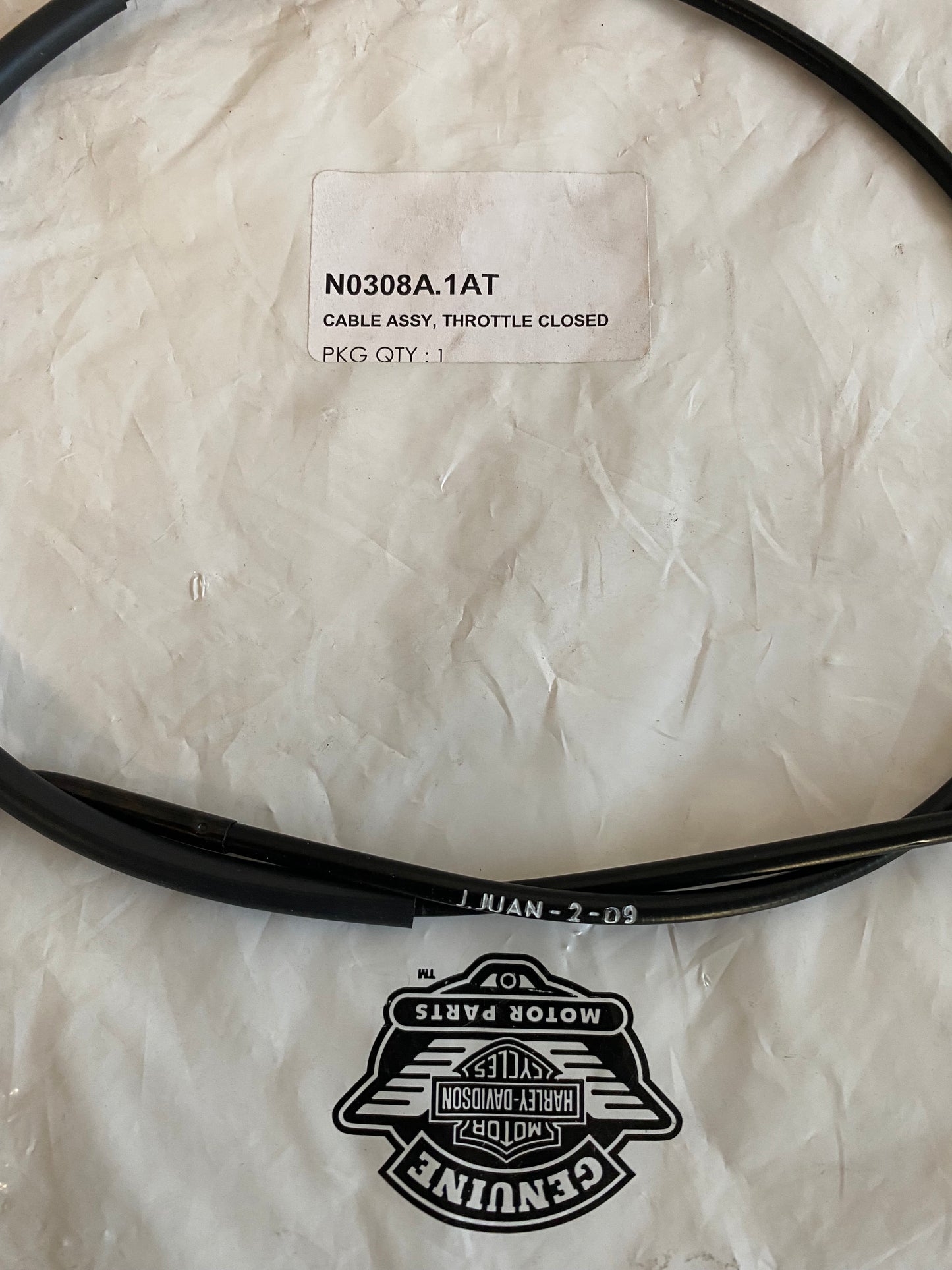 Buell Return Throttle Cable OEM REF: N0308A.1AT