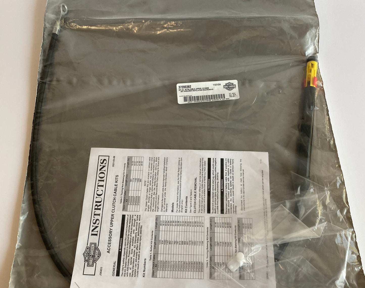Cable embrayage supérieur40 pouces apehanger 12 pouces Harley Davidson REF OEM 37200382