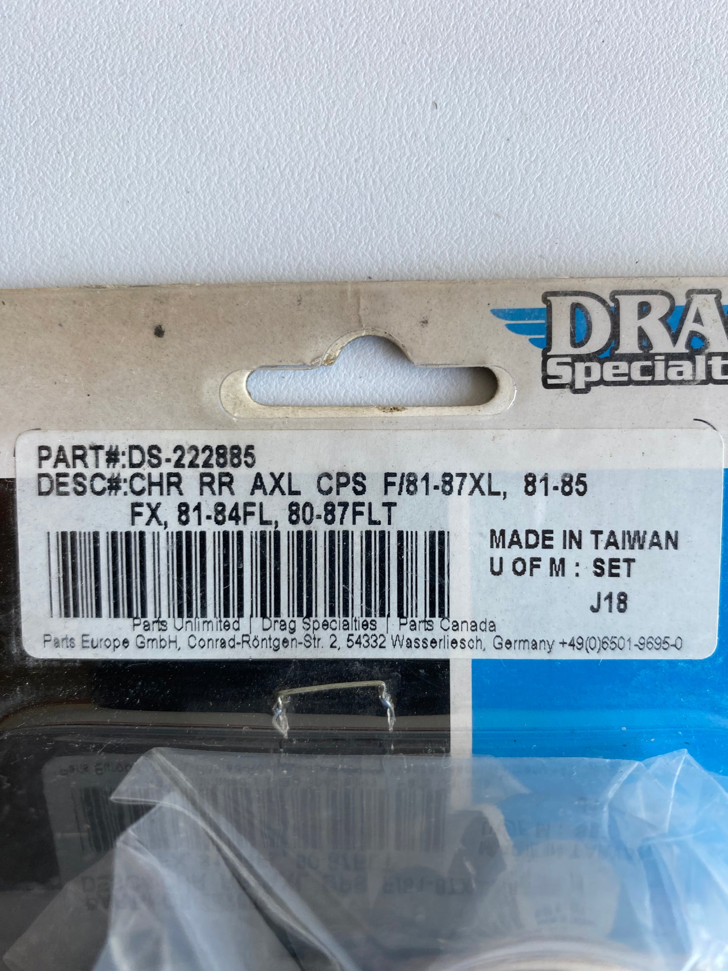 Harley Davidson Rear Wheel Axle Cover Set REF DRAG: DS-222885