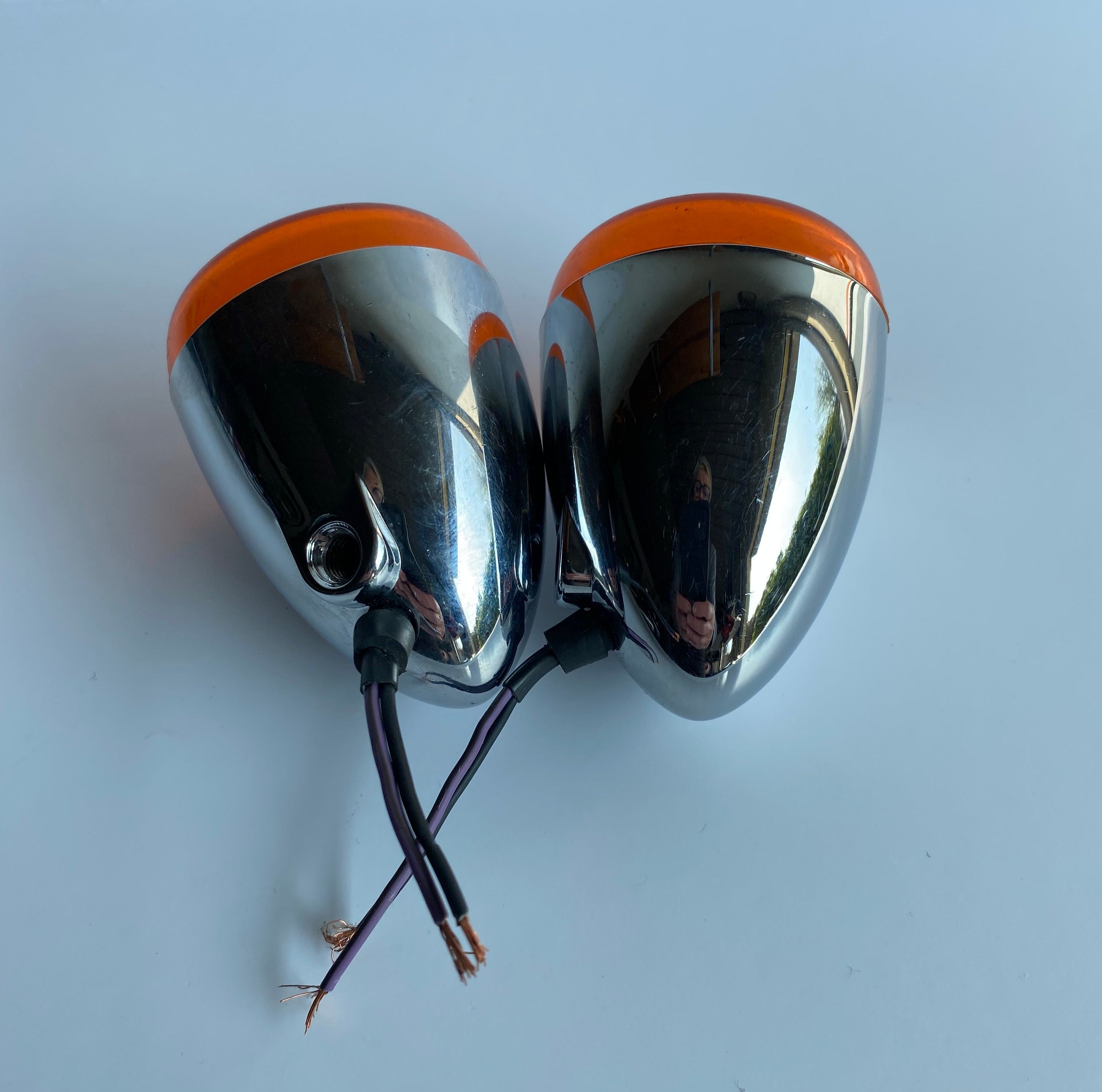 Harley Davidson Chrome Front Turn Signal Set OEM REF: 68975-00
