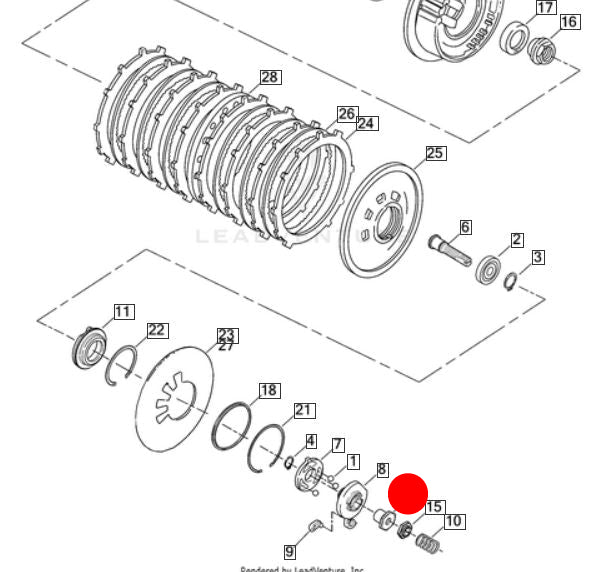 Ecrou ajustement embrayage Sportster Harley Davidson REF OEM 11730A