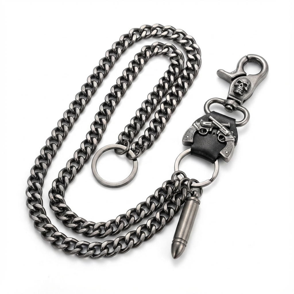 Chaine de portefeuille double révolvers Harley Davidson