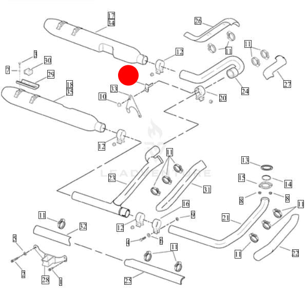 Patte de fixation collecteur échappement Touring Harley Davidson REF OEM 65619-98
