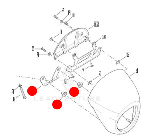 Support inférieur saute vent Dyna Low Rider S Harley Davidson REF OEM 57000756