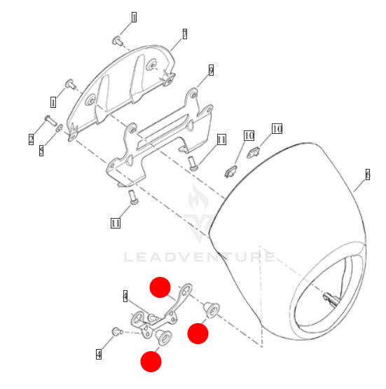 Support inférieur saute vent Softail Low Rider S Harley Davidson REF OEM 57001225