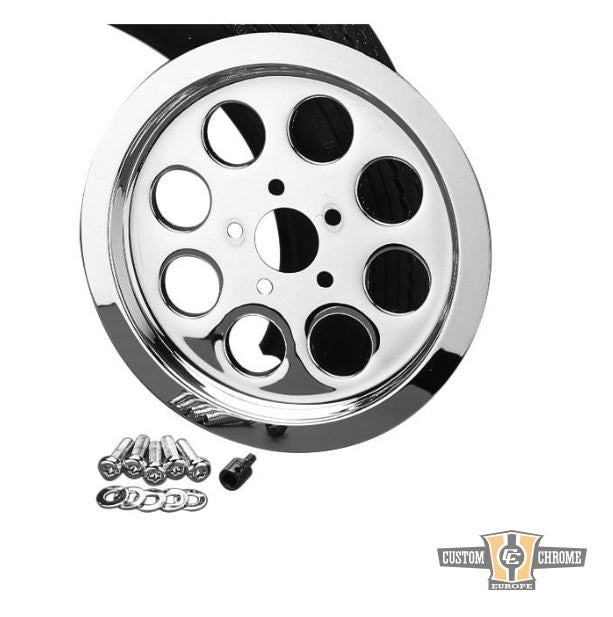 Cache couronne secondaire 70 dents courroie chromé Harley Davidson REF CCI 25-290