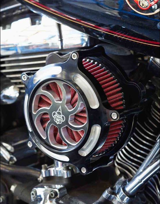 Filtre à air noir Ellipse Touring Dragon Choppers Harley Davidson REF 30-614