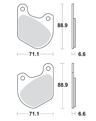 Jeu de plaquettes de frein FERODO Harley Davidson  REF OEM 43395-80A