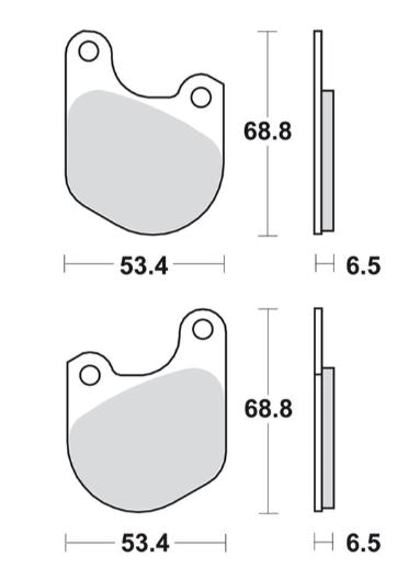 Jeu de plaquettes de frein avant Shovelhead & Sportster Harley Davidson REF OEM 44098-77