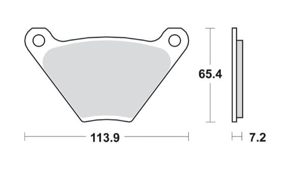 Jeu de plaquettes de frein SBS Harley Davidson REF OEM 44135-74A