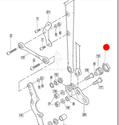 Ecrou basculeur de fourche Softail springer Harley Davidson REF OEM 45659-88