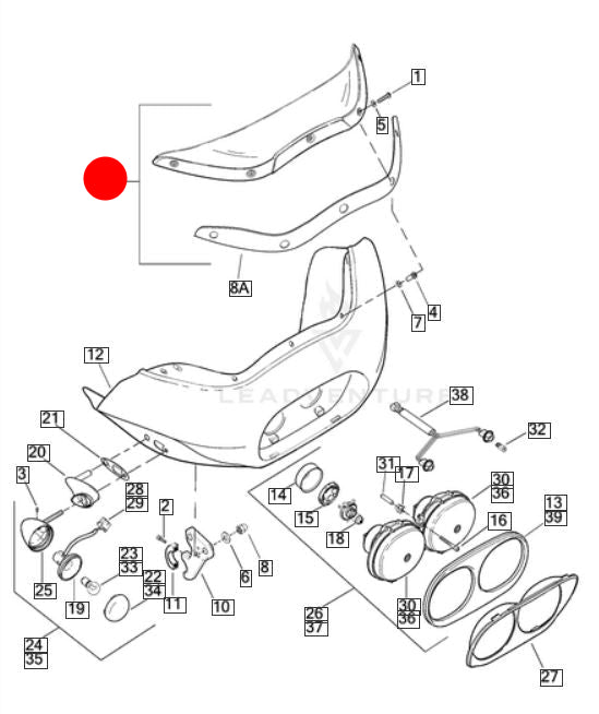 Pare prise origine Touring Road Glide CVO Harley Davidson REF OEM 57988-09