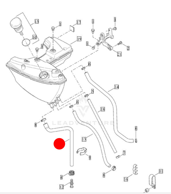 Durite de vidange réservoir huile moteur Sportster Harley Davidson REF OEM 62700038