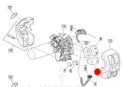 Cache bouton de clignotant gauche Touring Harley Davidson REF OEM 7150055
