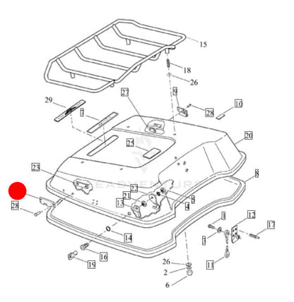Accroche de verrou Tour Pak Touring Harley Davidson REF OEM 90705-97