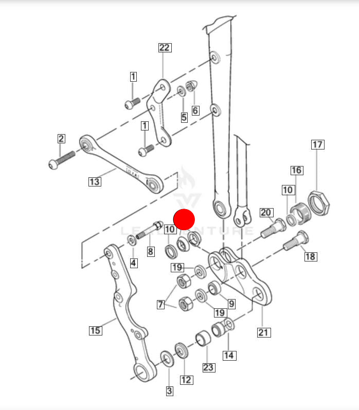 Rotule de balancier de fourche Softail Springer Harley Davidson REF OEM 9141