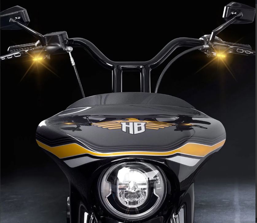 Jeu de 2 minis clignotants avant noir Heinz Bike Softail Harley Davidson REF Drag 2020-1471