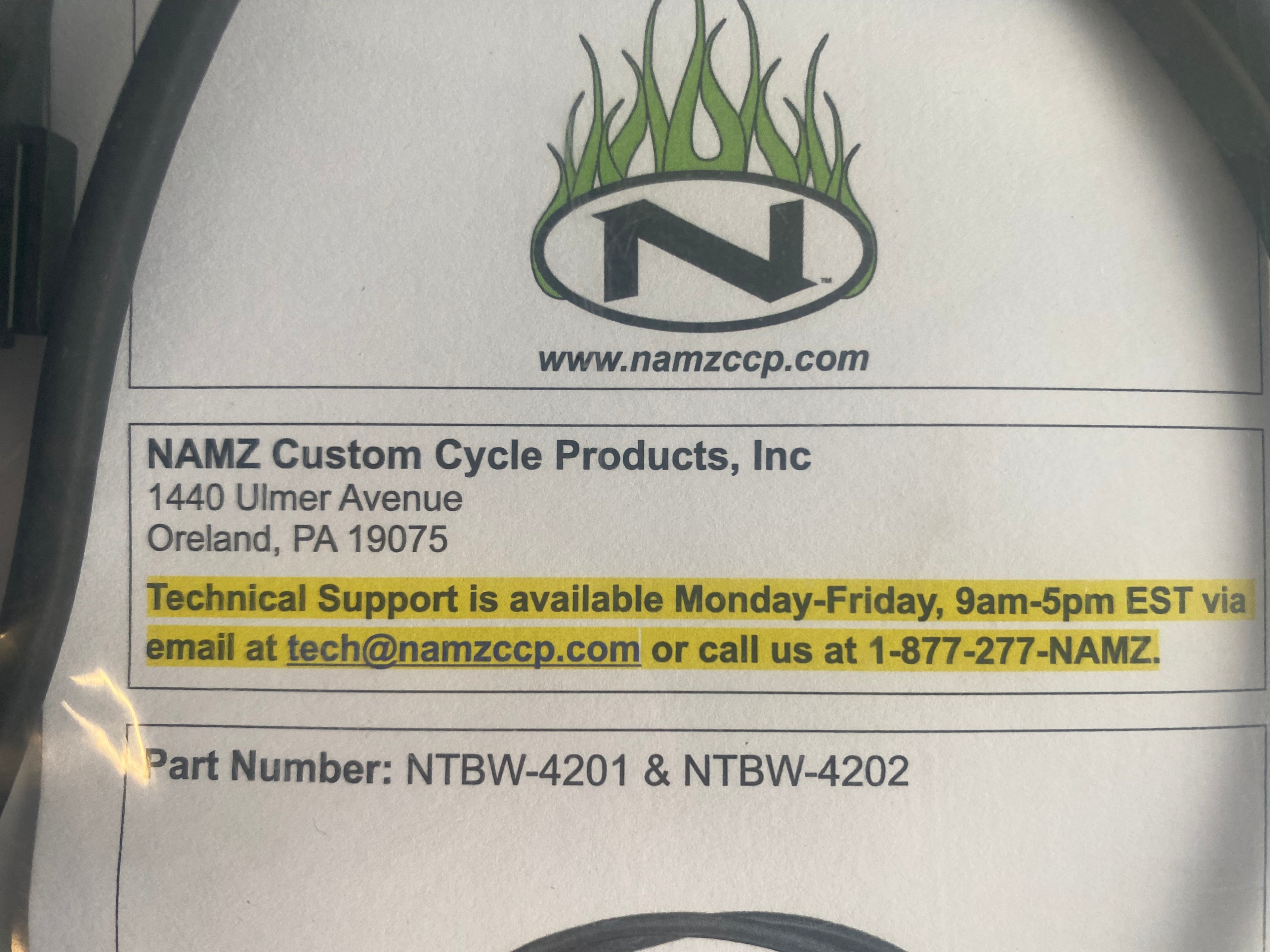 Rallonge faisceau électrique E-Throttle 18 pouces Touring Harley Davidson REF NTBW-4201