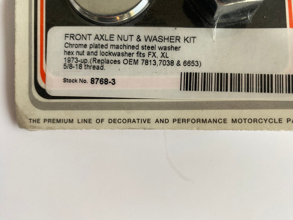 Mutternsatz 5/8-18 + Unterlegscheibe Vorderradachse Harley Davidson OEM-Nr. 7813, 7038 & 6653