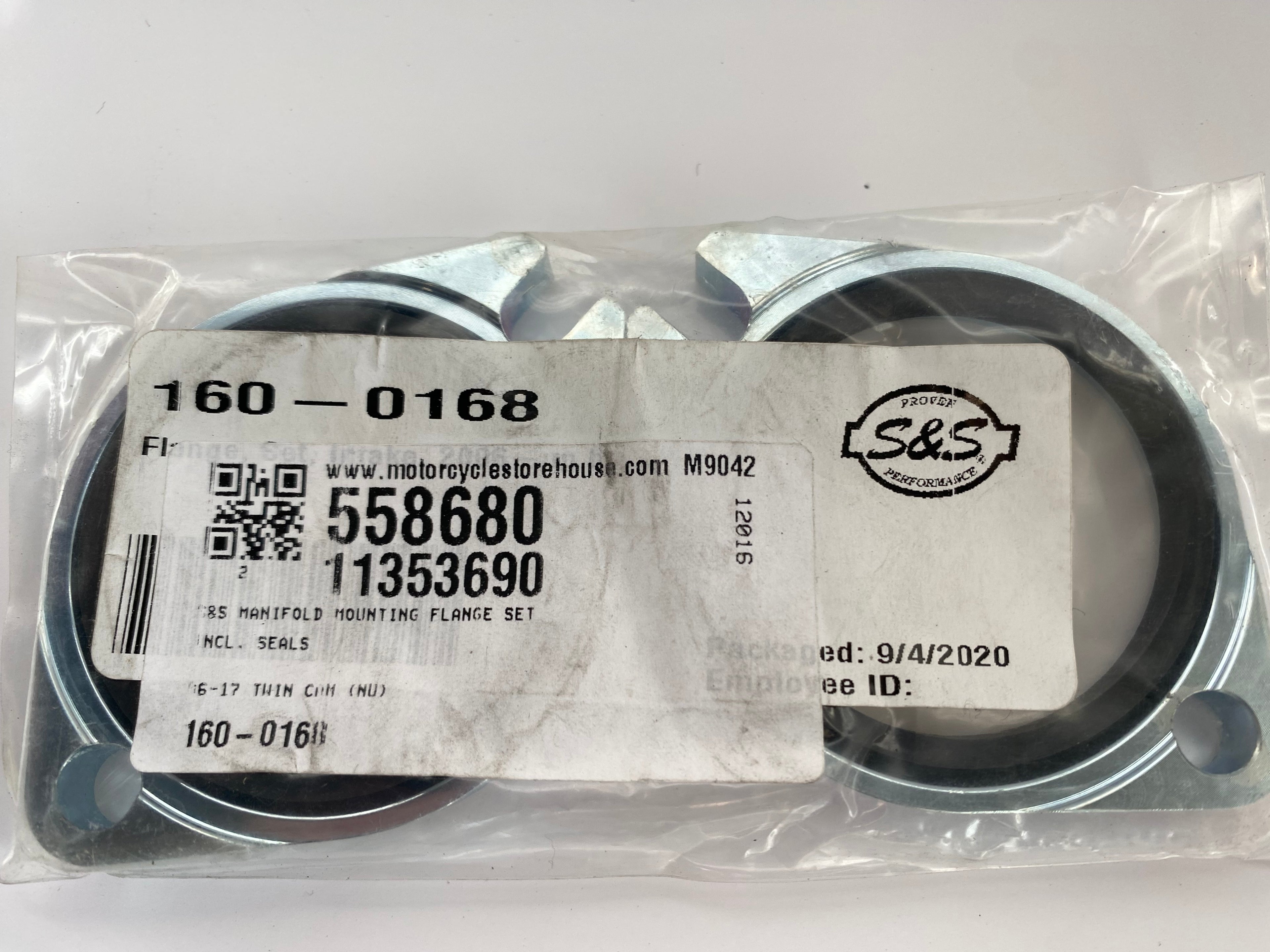 Jeu de brides de pipe d'admission S&S Twin Cam Harley Davidson REF 160-0168