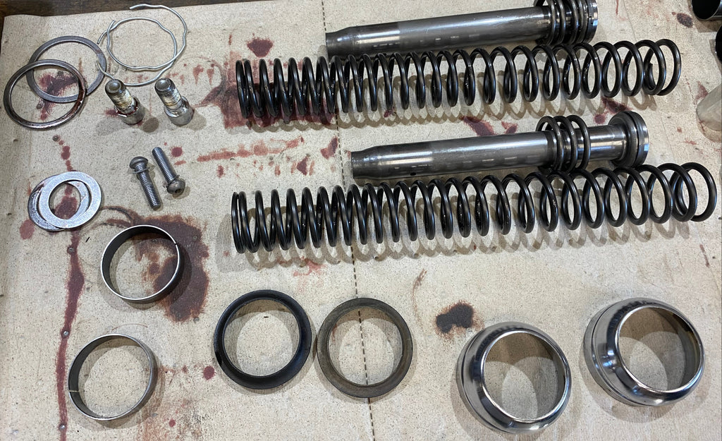 Fourche complète Dyna 49 mm Harley Davidson REF OEM 45400033 & 45400034