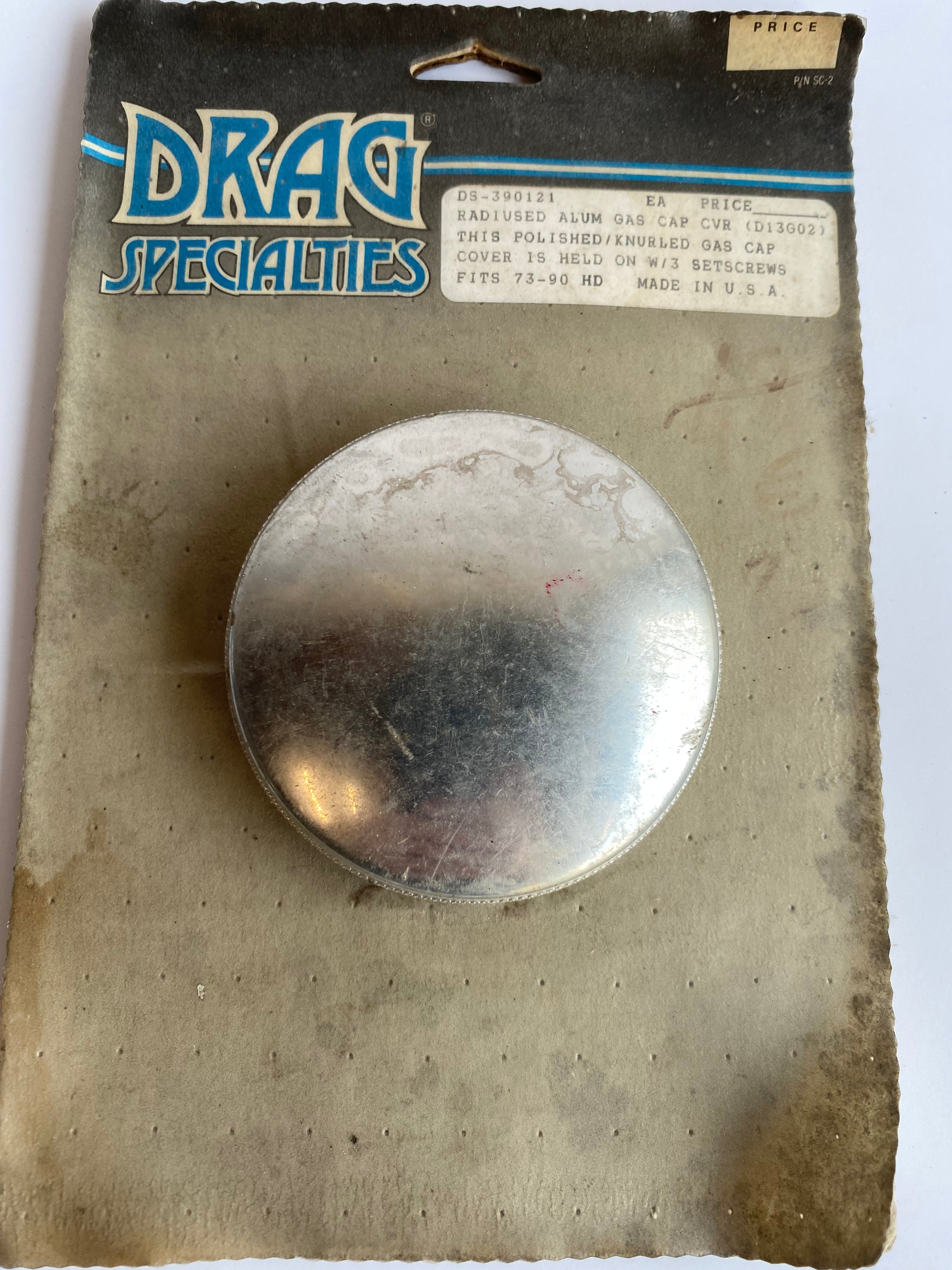 Harley Davidson Drag Fuel Tank Cap Aluminum Cover REF: DS- 390121
