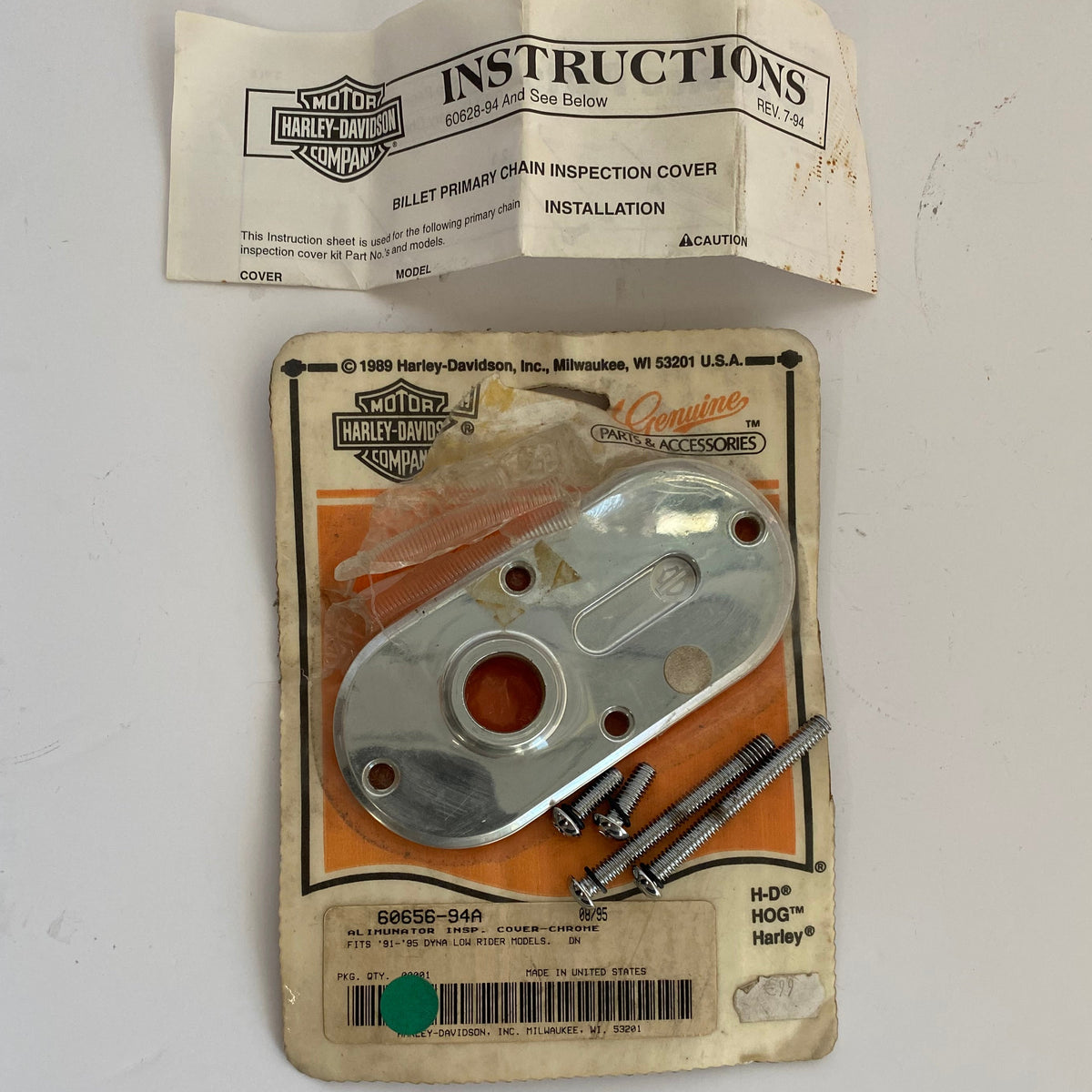 Trappe inspection collection Aluminator chromé Dyna Harley Davidson REF OEM 60656-94A