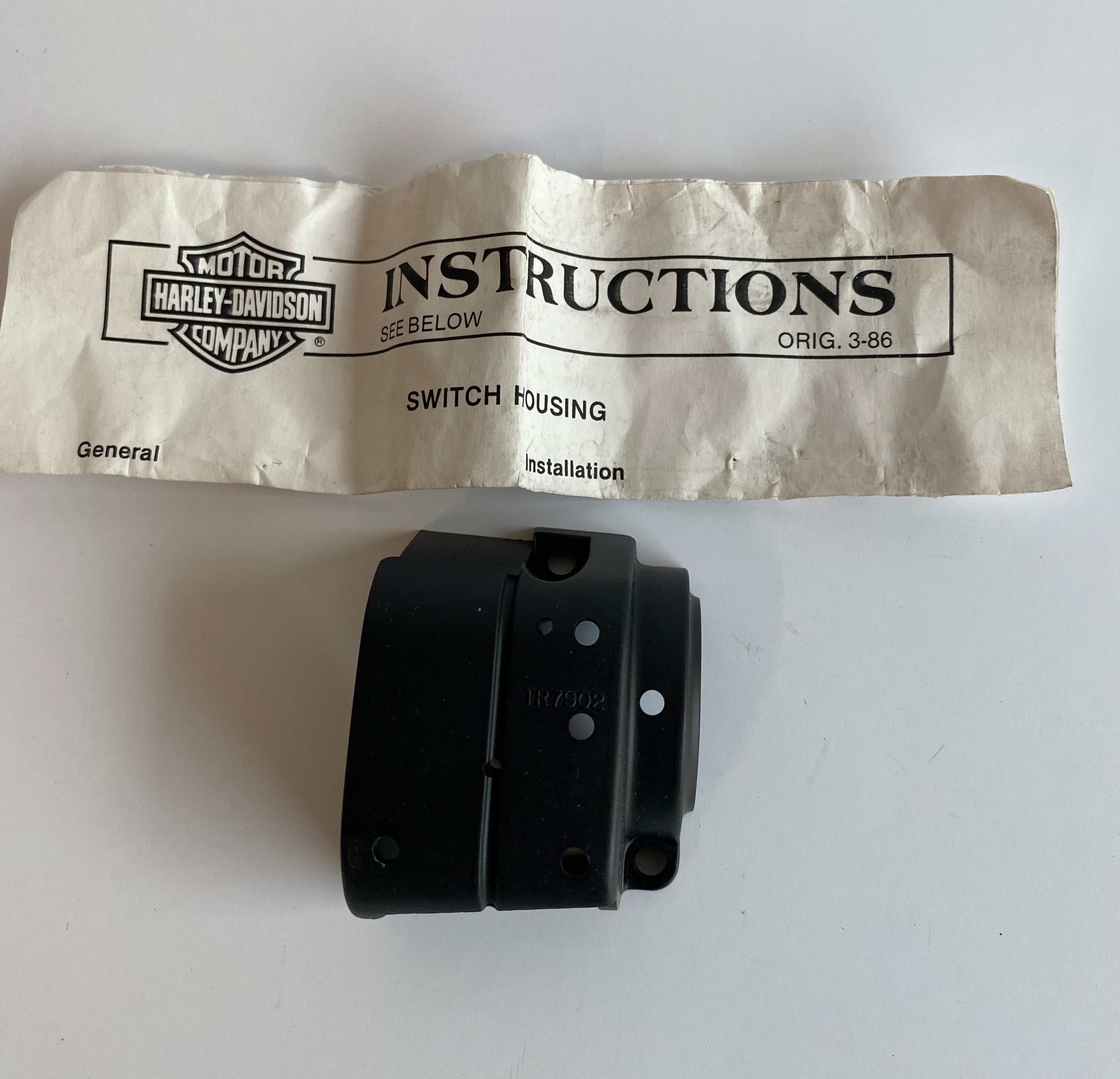 Harley Davidson Lower Left Switch Cover REF OEM 71568-82A