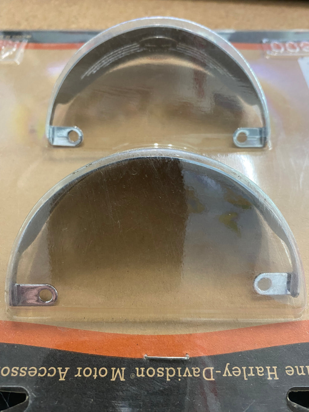 Jeu de casquettes chromées pour clignotants plats Skull Harley Davidson REF 69791-07