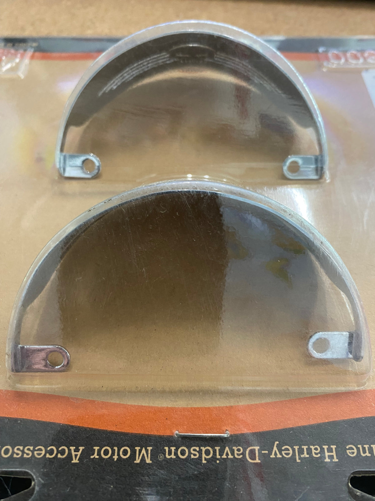 Jeu de casquettes chromées pour clignotants plats Skull Harley Davidson REF 69791-07
