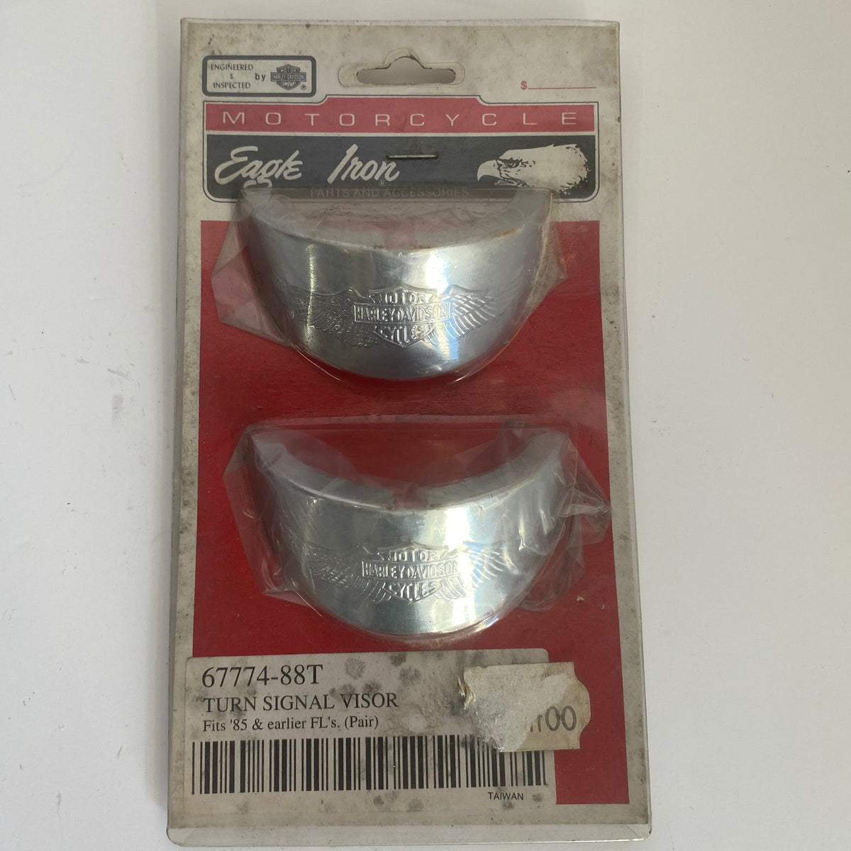 Jeu de 2 casquettes clignotants Bar & Shield ailes chromé Harley Davidson REF 67774-88T