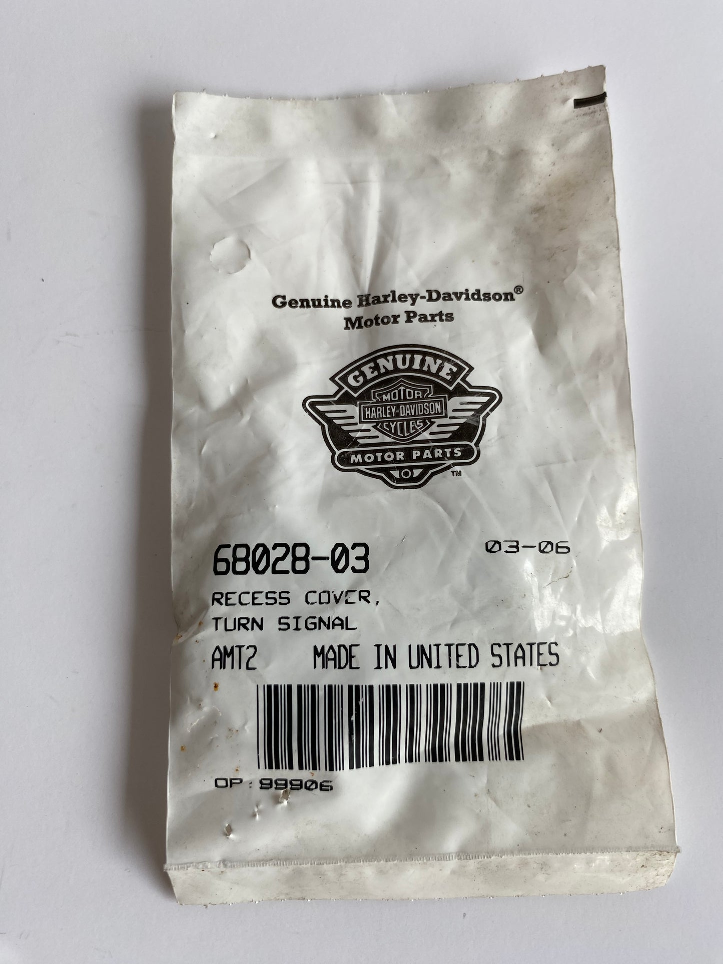 Covers clignotants arrière relocation chrome Harley Davidson REF OEM : 68028-03