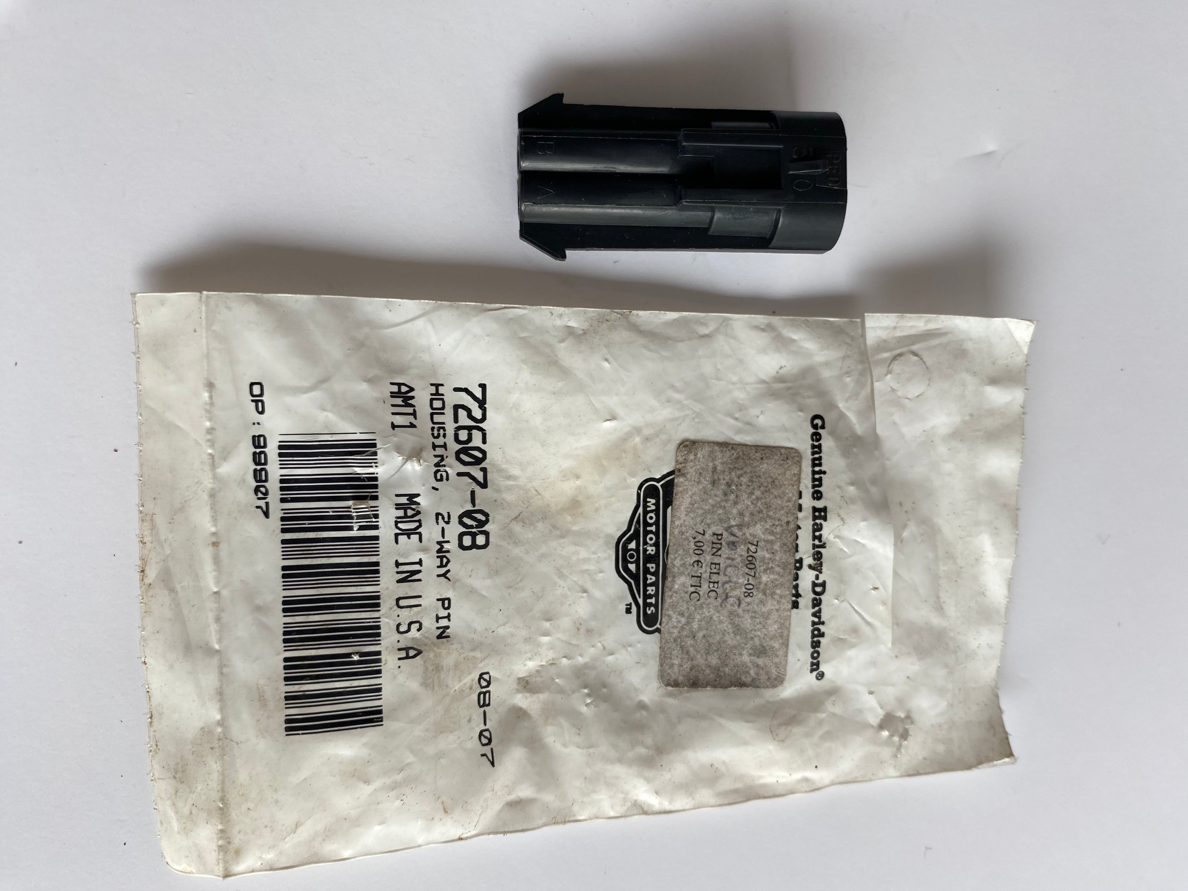 Housse prise 2 pins sonde Lambda Harley Davidson REF OEM 72607-08