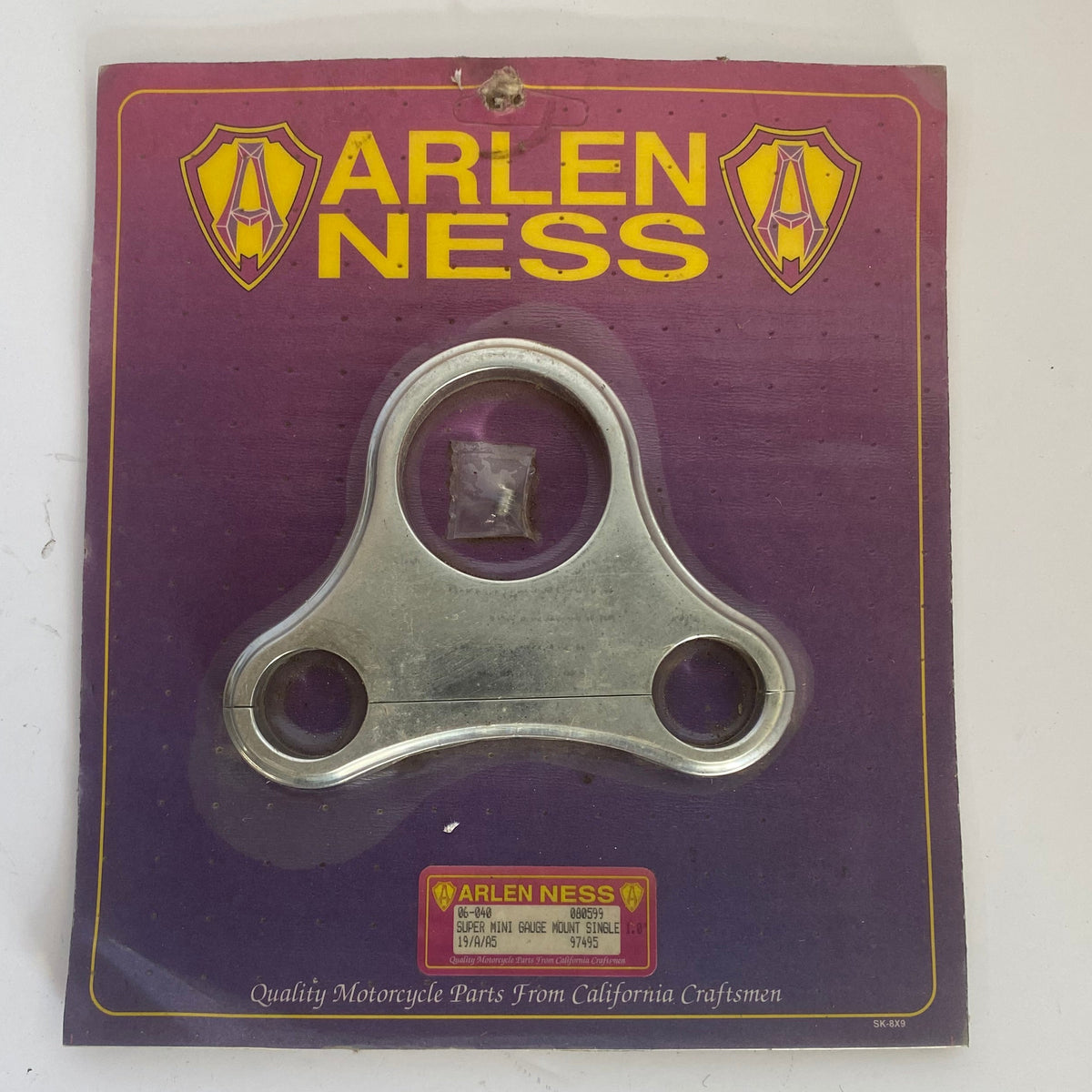 Support mini compteur 48 mm pour guidon T-bar Arlen Ness Harley Davidson REF 06-040