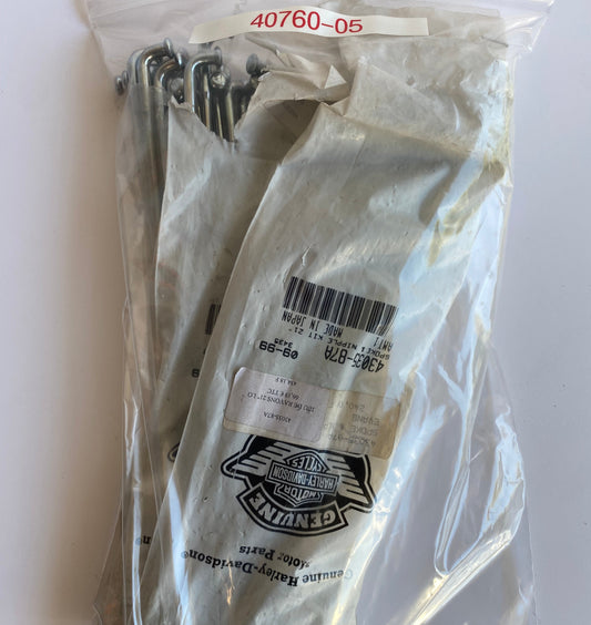 Jeu de 40 rayons roue 21 pouces Harley Davidson REF OEM 40760-05