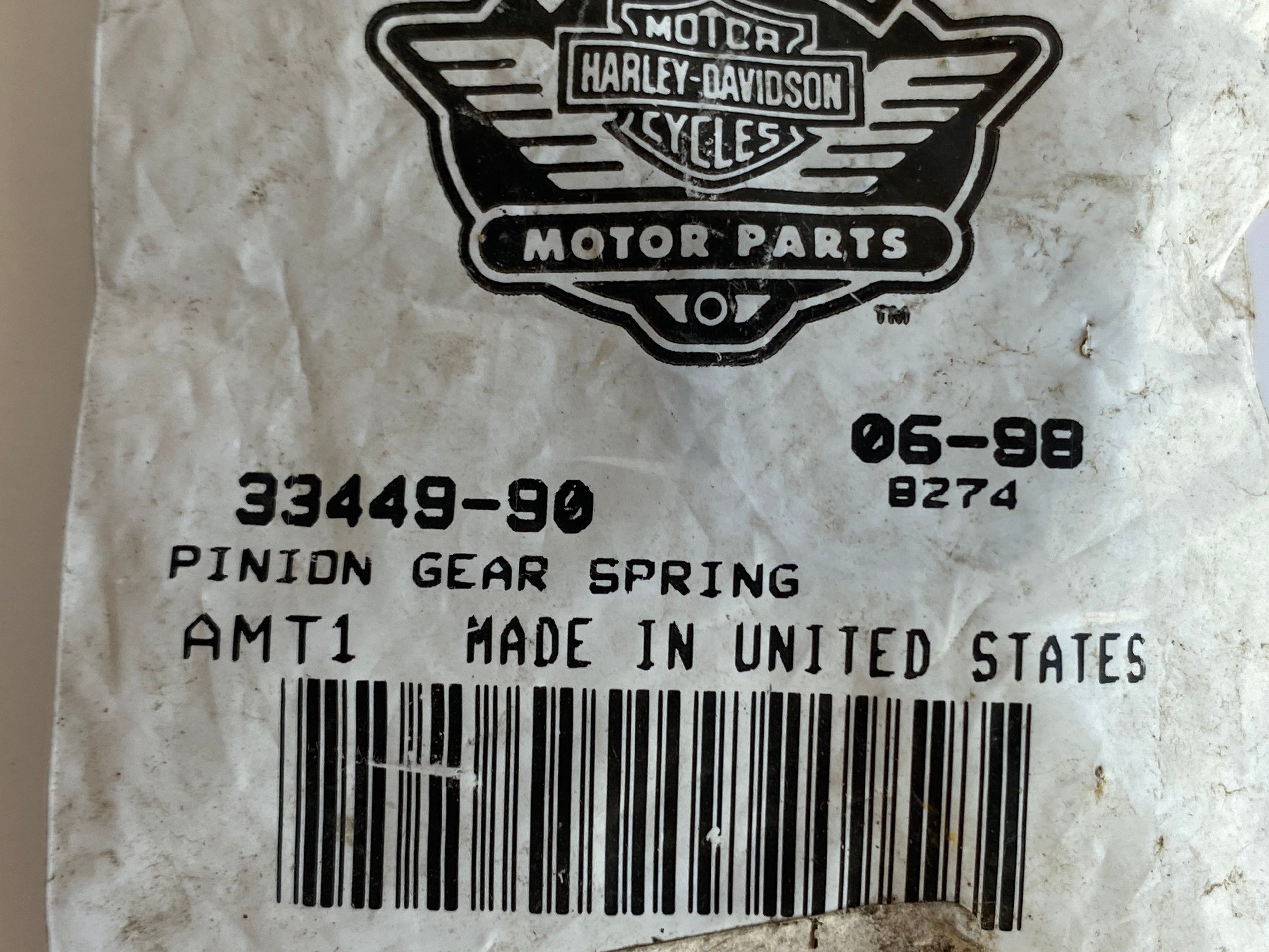 Ressort de pignon de démarreur Big Twin Harley Davidson REF OEM 33449-90