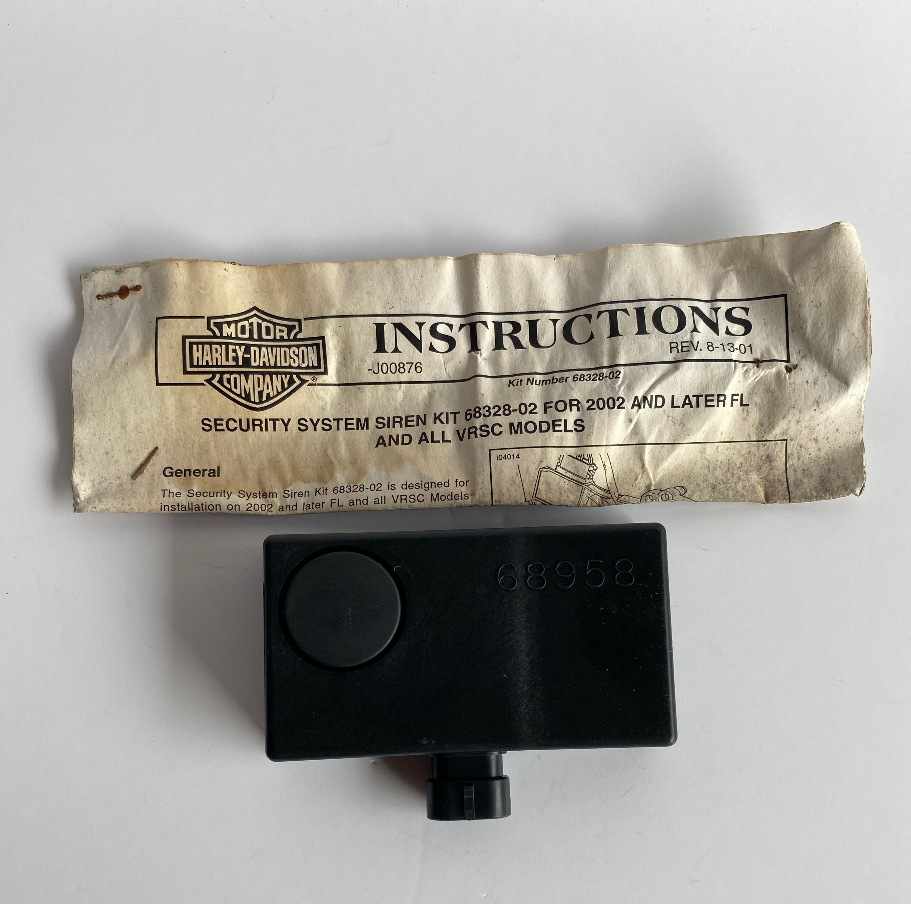Harley Davidson alarm siren REF OEM: 68328-02