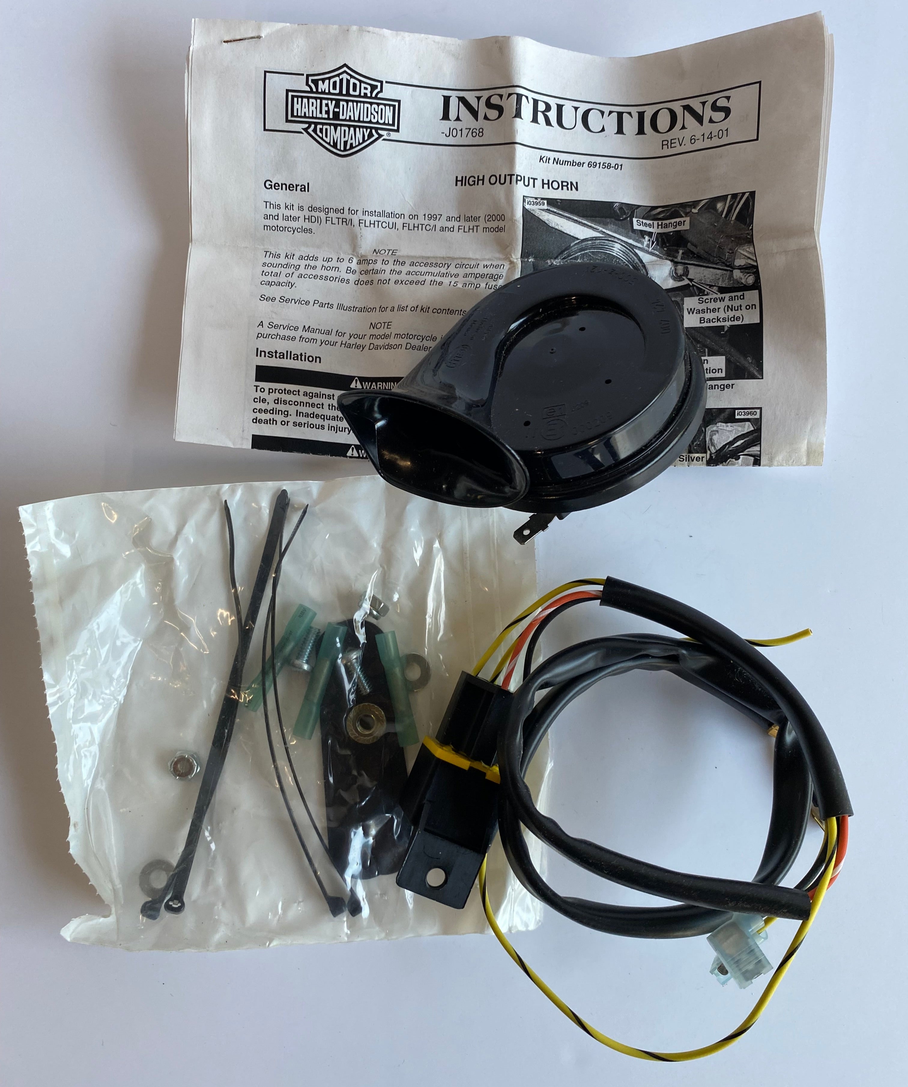 Kit Klaxon puissant Harley Davidson REF OEM 69158-01