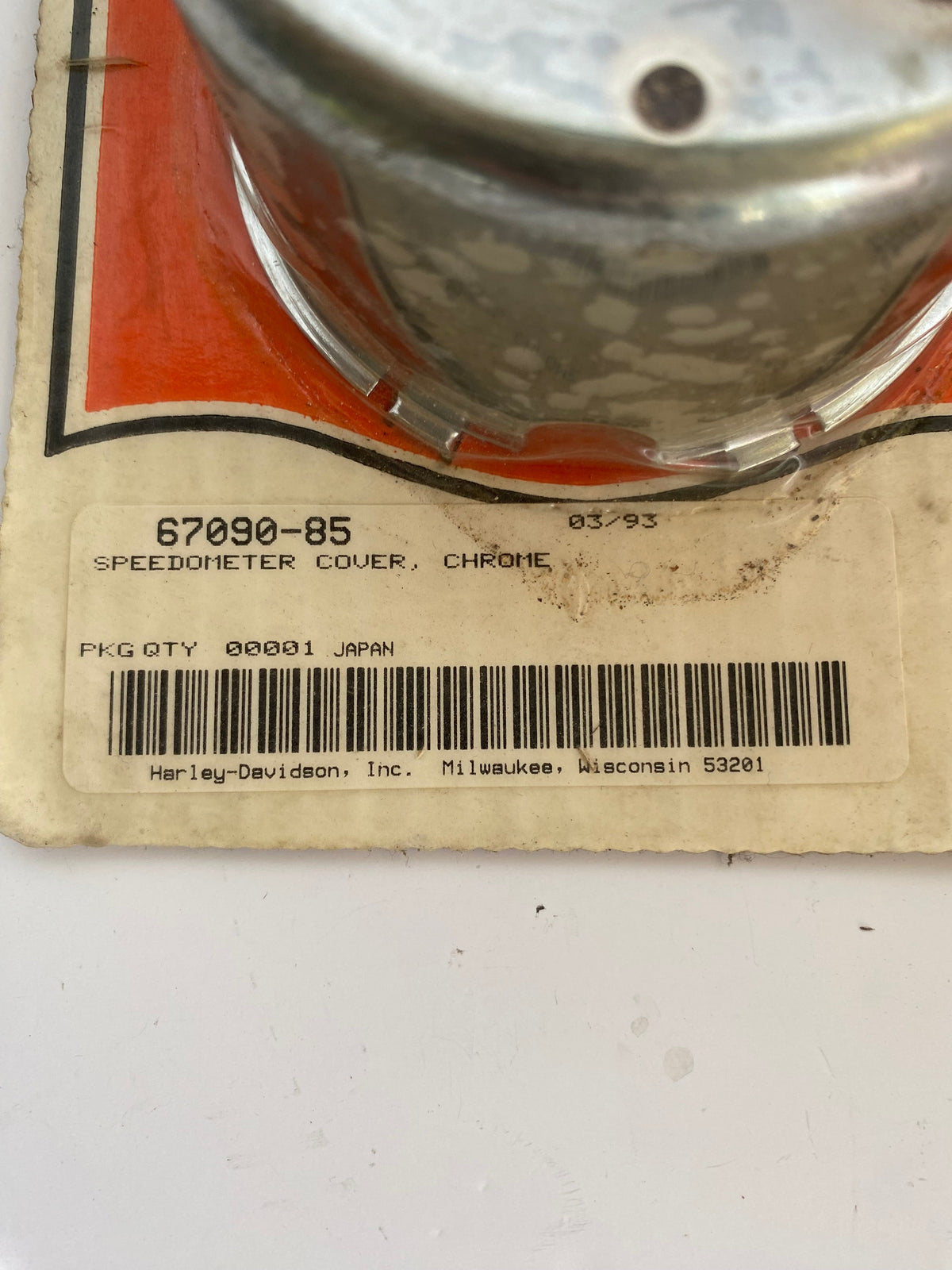 Cache chrome compteur FXR et Sportster Harley Davidson REF 67090-85