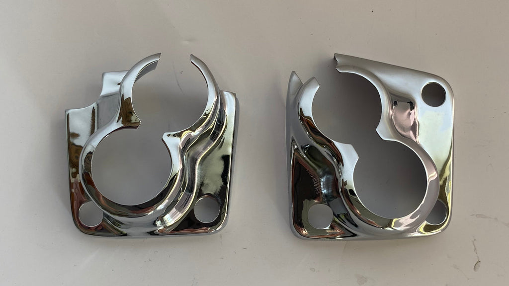 Jeu de caches d'embases poussoirs chromés EVO 1340 Harley Davidson REF MCS 909485