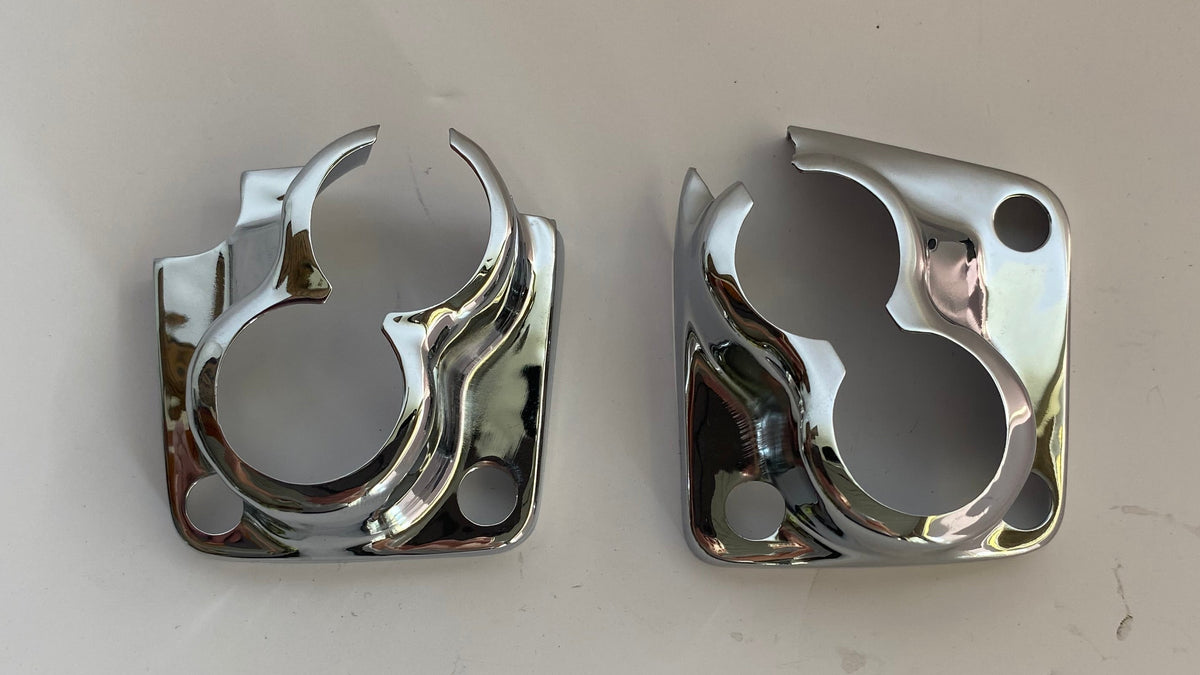Jeu de caches d'embases poussoirs chromés EVO 1340 Harley Davidson REF MCS 909485