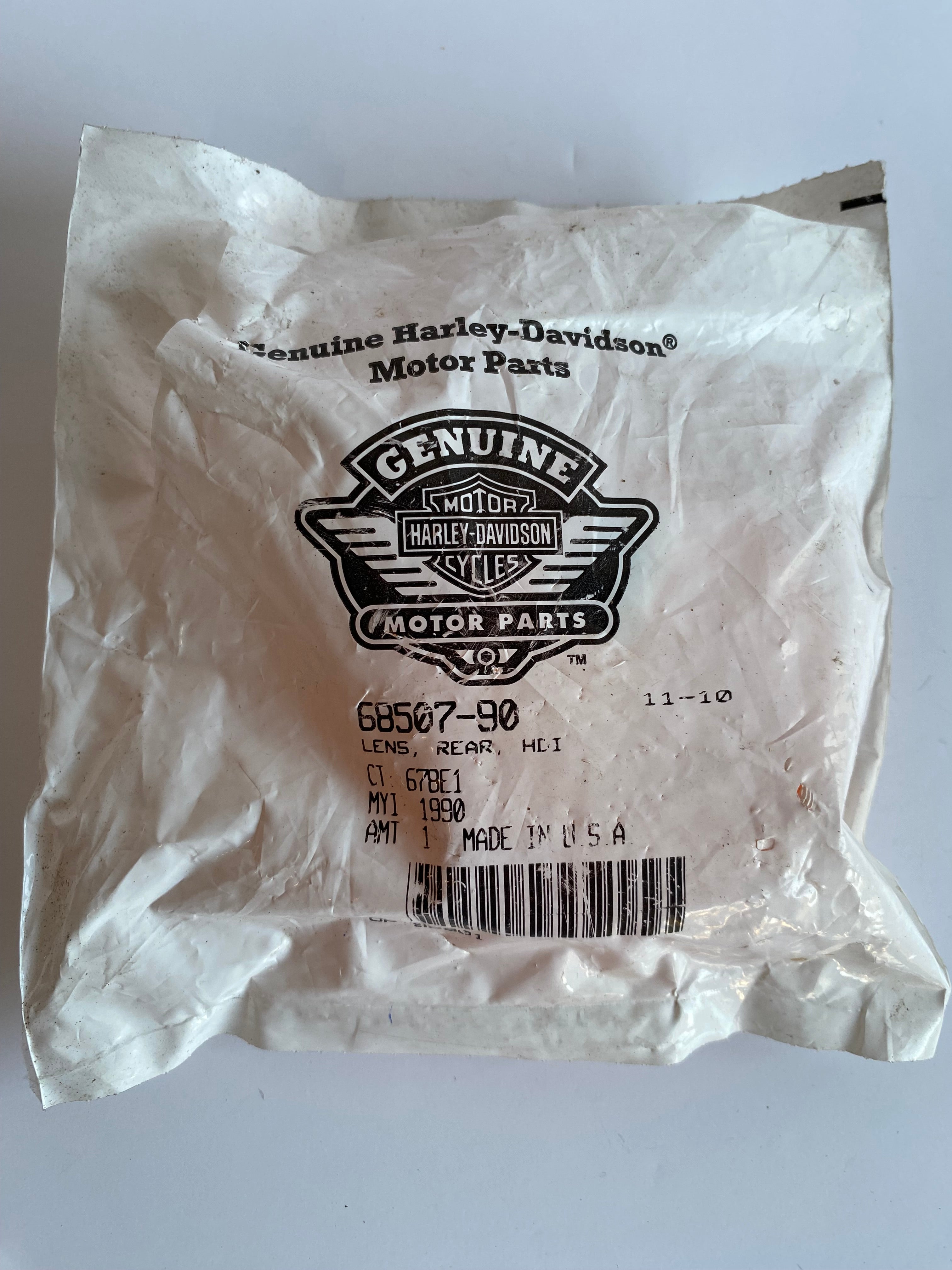 Harley Davidson orange indicator lens OEM REF: 68507-90